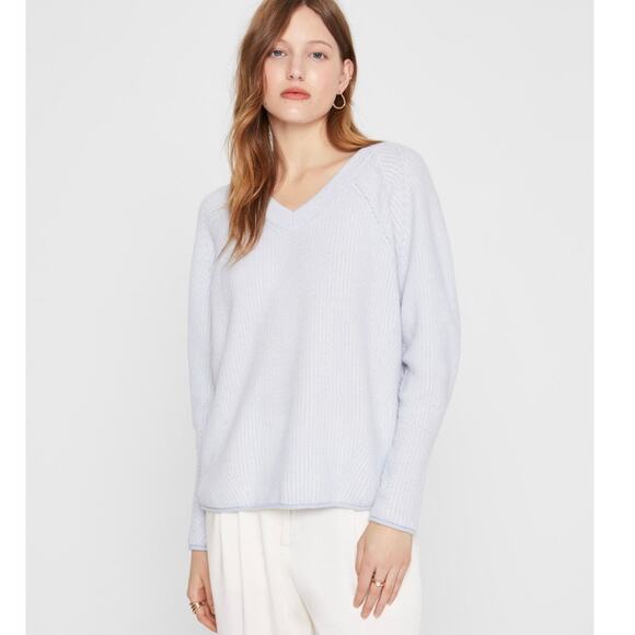 Club Monaco Cashmere Jacquard V-Neck Sweater XS - Picture 1 of 14